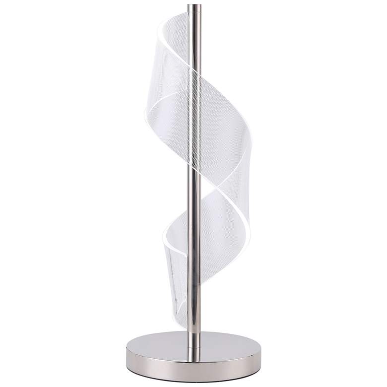 Image 2 Eterna 19 inch High Bright Nickel Metal LED Accent Table Lamp