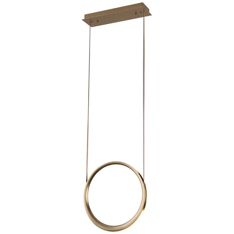 Image 1 Eternal 18.9" Satin Antique Brass Pendant
