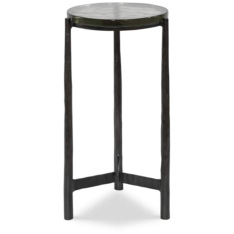 Image 2 Eternity 12 inch Wide Dark Gunmetal Round Metal Accent Table