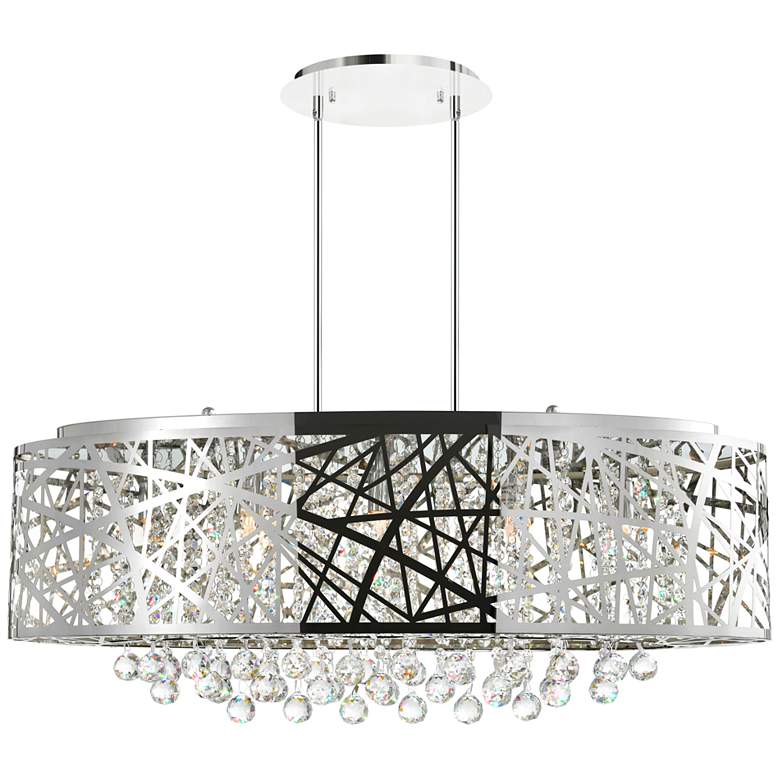 Image 1 Eternity 8 Light Drum Shade Chandelier With Chrome Finish