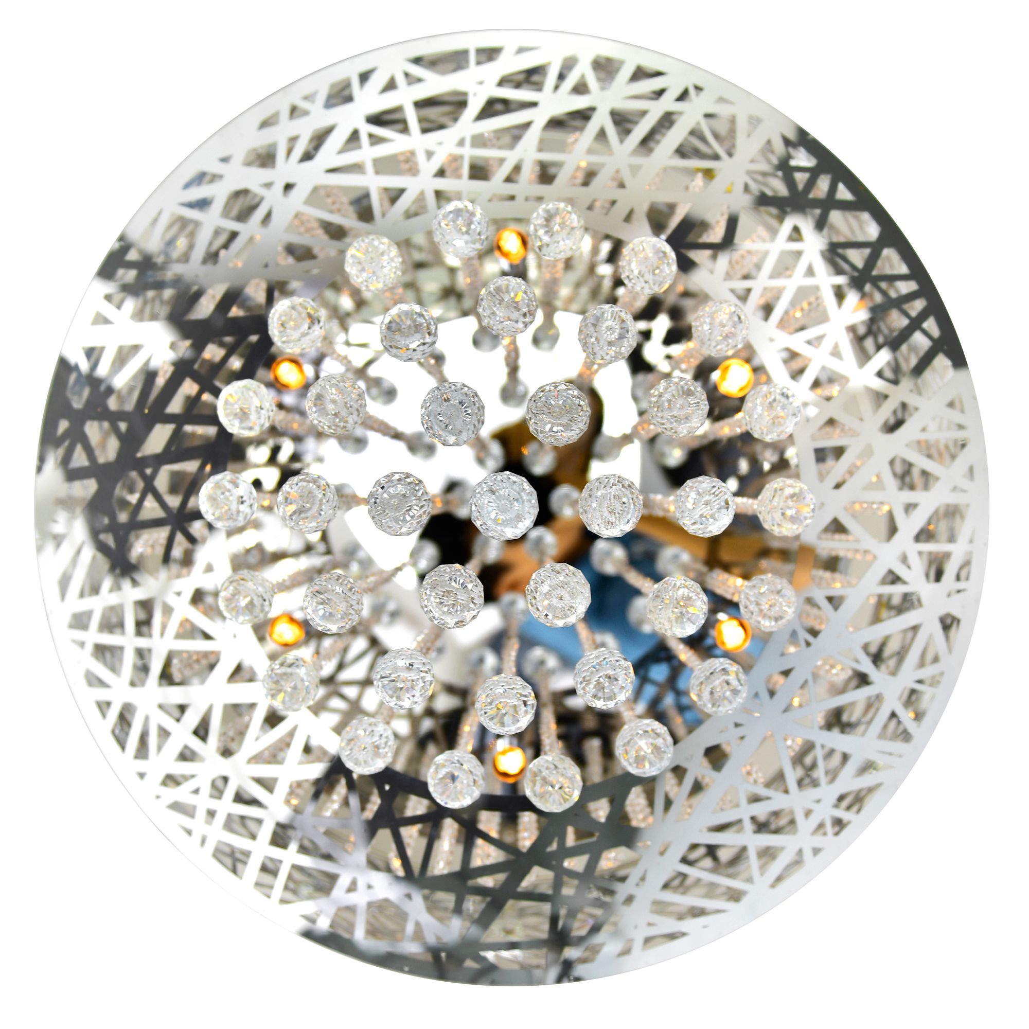 Thumbnail4 of Eternity 9 Light 22in Chrome Drum Shade Chandelier more views