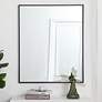2_Eternity Black 30" x 36" Rectangular Vanity Wall Mirror