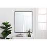 4_Eternity Black 30" x 36" Rectangular Vanity Wall Mirror more views