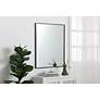 5_Eternity Black 30" x 36" Rectangular Vanity Wall Mirror more views
