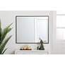 Eternity Black 30" x 36" Rectangular Vanity Wall Mirror in scene