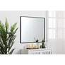 Eternity Black 30" x 36" Rectangular Vanity Wall Mirror in scene