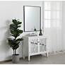 Eternity Black 30" x 36" Rectangular Vanity Wall Mirror in scene