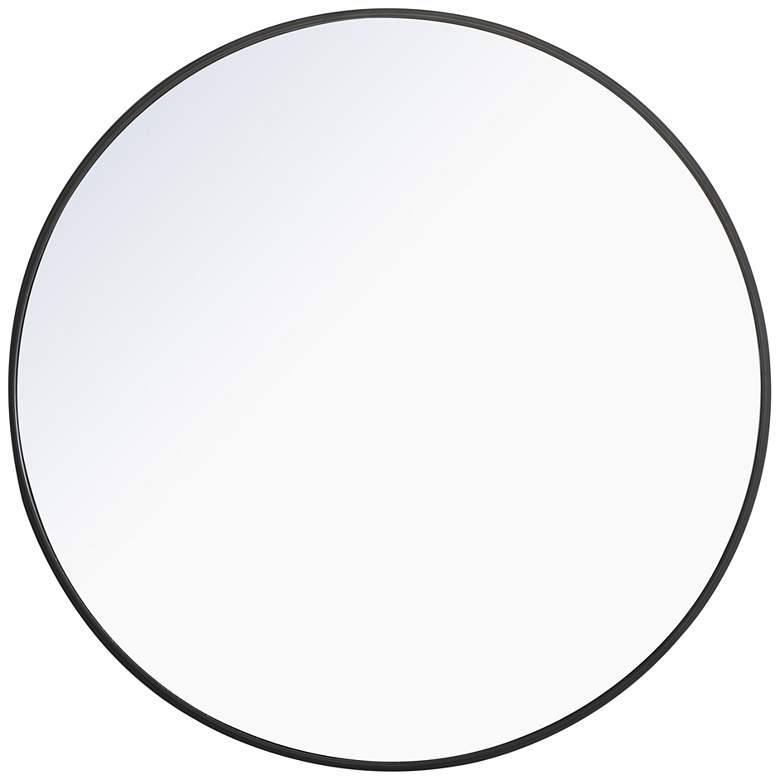 Image 2 Eternity Black 32" Round Vanity Wall Mirror