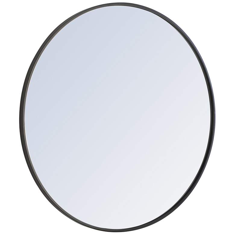 Image 5 Eternity Black 32" Round Vanity Wall Mirror more views