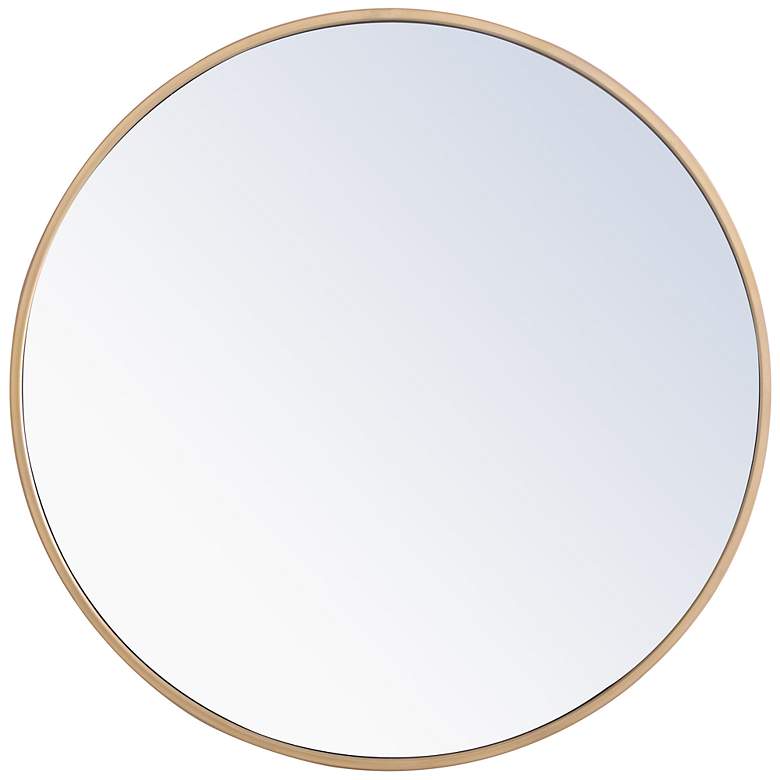Image 2 Eternity Brass 24" Round Vanity Wall Mirror
