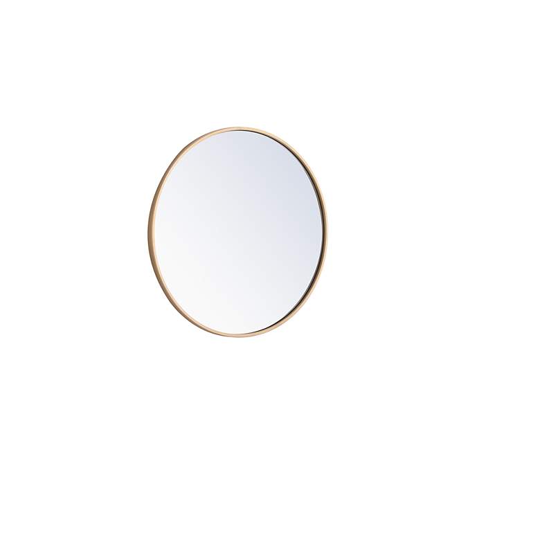 Image 5 Eternity Brass 24" Round Vanity Wall Mirror more views