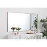 5_Eternity Brass 36" x 72" Rectangular Vanity Wall Mirror more views