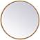 Eternity Brass Metal 18" Round Vanity Wall Mirror