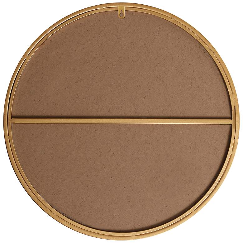 Image 7 Eternity Brass Metal 18" Round Vanity Wall Mirror more views
