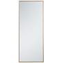 3_Eternity Brass Metal 24" x 60" Rectangular Floor/Wall Mirror