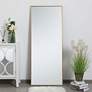 2_Eternity Brass Metal 24" x 60" Rectangular Floor/Wall Mirror