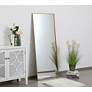 4_Eternity Brass Metal 24" x 60" Rectangular Floor/Wall Mirror more views