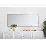 7_Eternity Brass Metal 24" x 60" Rectangular Floor/Wall Mirror more views