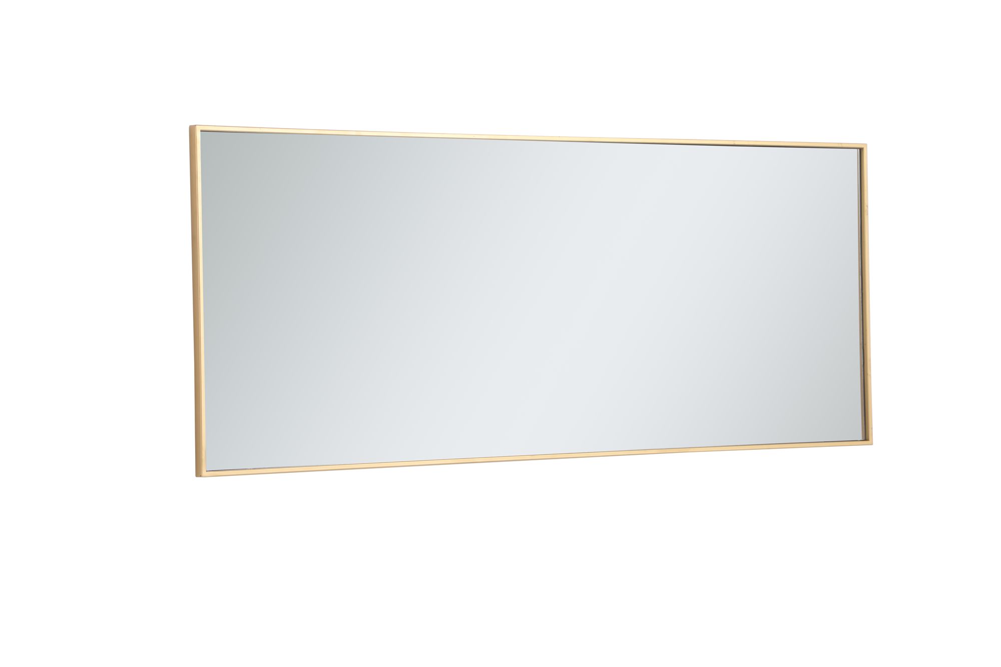 Eternity Brass Metal 24" x 60" Rectangular Floor/Wall Mirror in scene