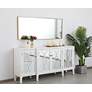 Eternity Brass Metal 24" x 60" Rectangular Floor/Wall Mirror in scene