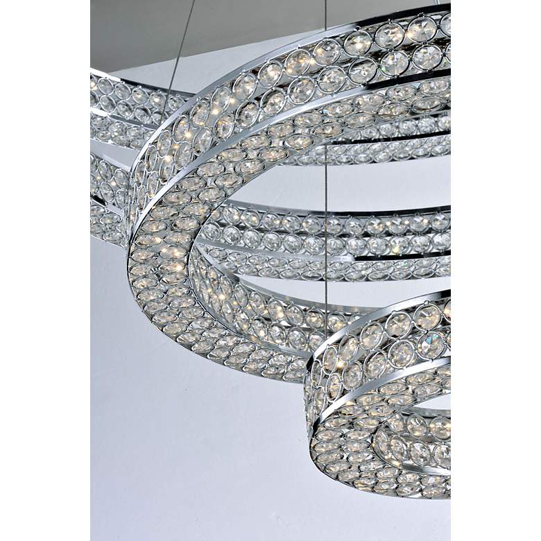 Image 2 Eternity LED 1-Light 60" Wide Polished Chrome Pendant Light more views