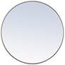 3_Eternity Silver Metal 36" Round Vanity Wall Mirror