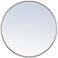 Eternity Silver Metal 36" Round Vanity Wall Mirror