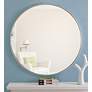 2_Eternity Silver Metal 36" Round Vanity Wall Mirror