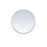 4_Eternity Silver Metal 36" Round Vanity Wall Mirror more views