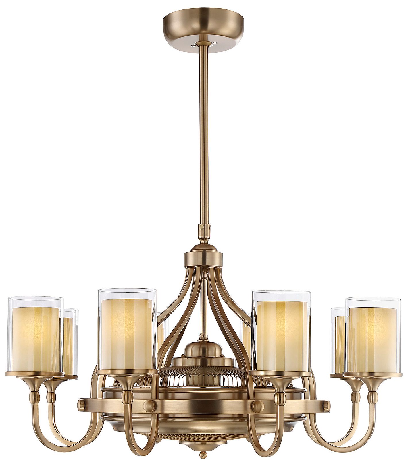 Image 3 Etesian 8-Light Fan D'Lier in Burnished Russet (Fandelier)