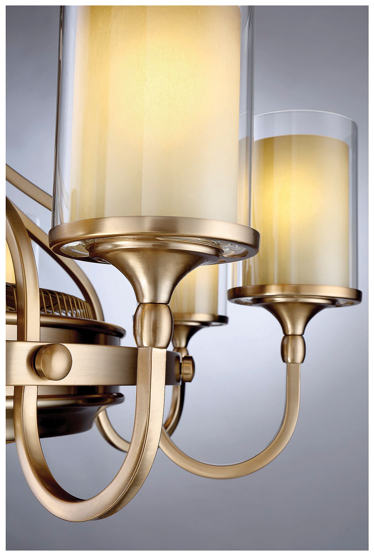 Etesian 8-Light Fan D'Lier in Burnished Russet (Fandelier) in scene
