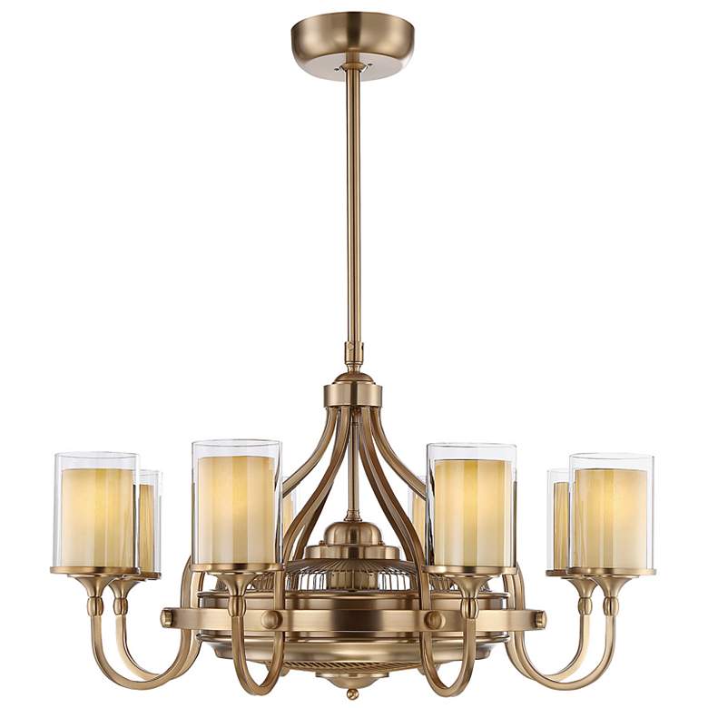 Image 3 Etesian 8-Light Fan D'Lier in Burnished Russet