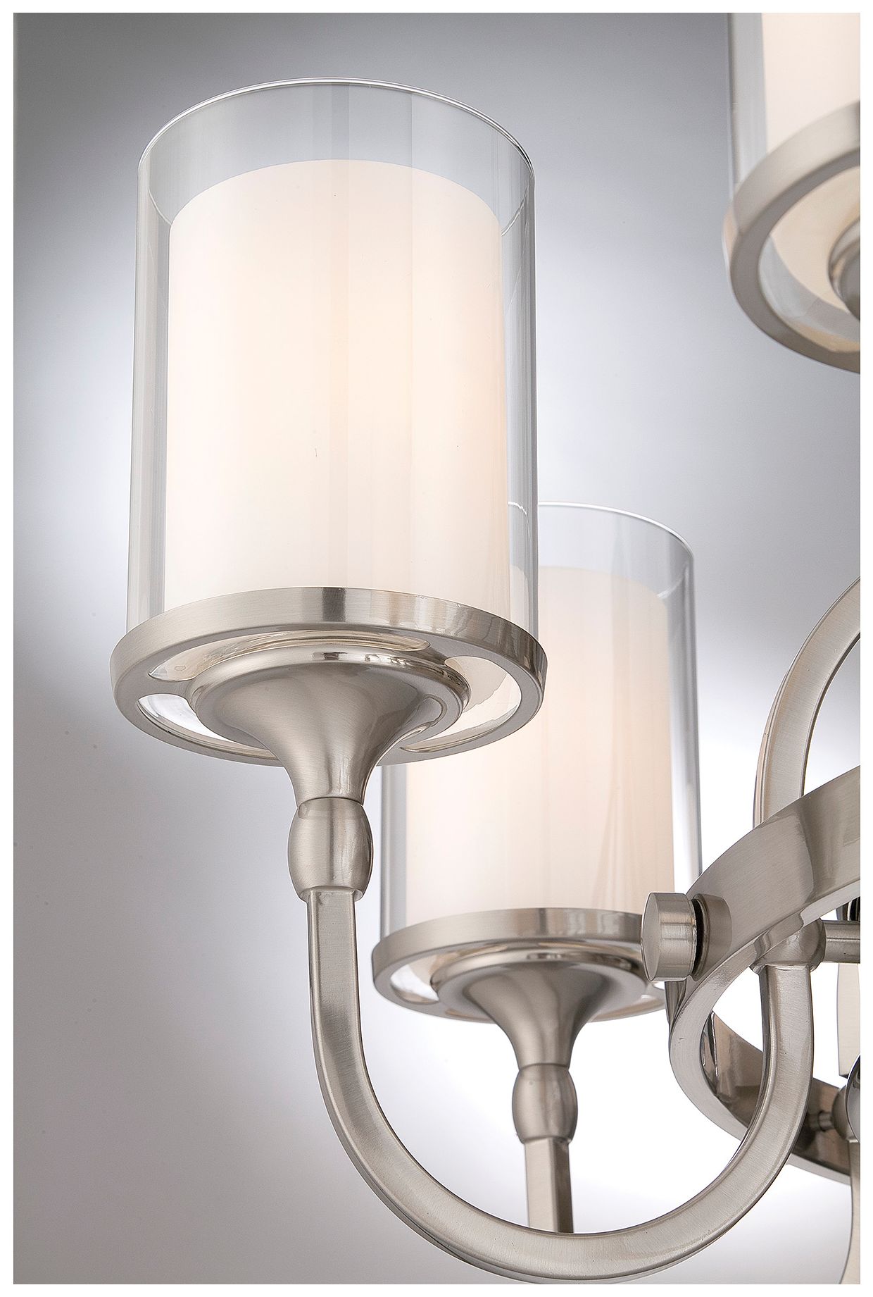 Image 6 Etesian 8-Light Fan D'Lier in Satin Nickel (Fandelier) more views