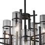 Ethan 30" Wide Antique Forged Iron 2-Tier 12-Light Chandelier