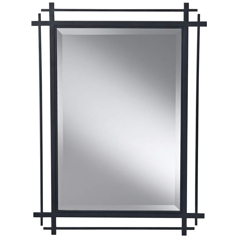 Image 2 Ethan Antique Forged Iron 27 1/4 inch x 37 inch Wall Mirror