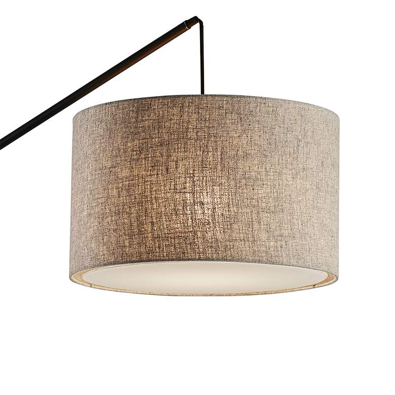 Image 3 Ethan Black and Walnut Rubberwood Task Floor Lamp more views