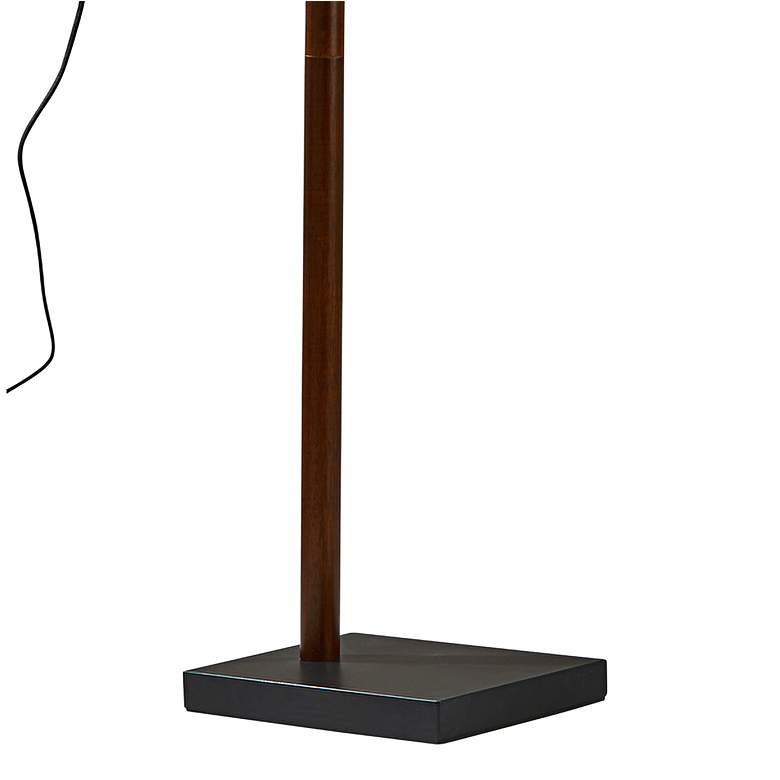 Image 4 Ethan Black and Walnut Rubberwood Task Floor Lamp more views