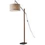 7_Ethan Black and Walnut Rubberwood Task Floor Lamp more views