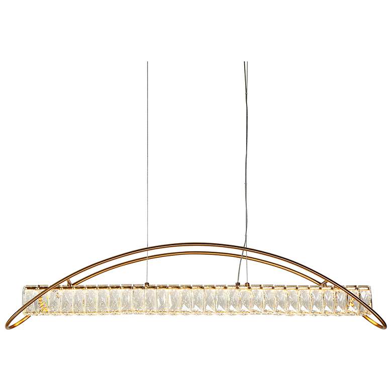 Image 1 Ethel 1-Light LED Crystal Island Chandelier