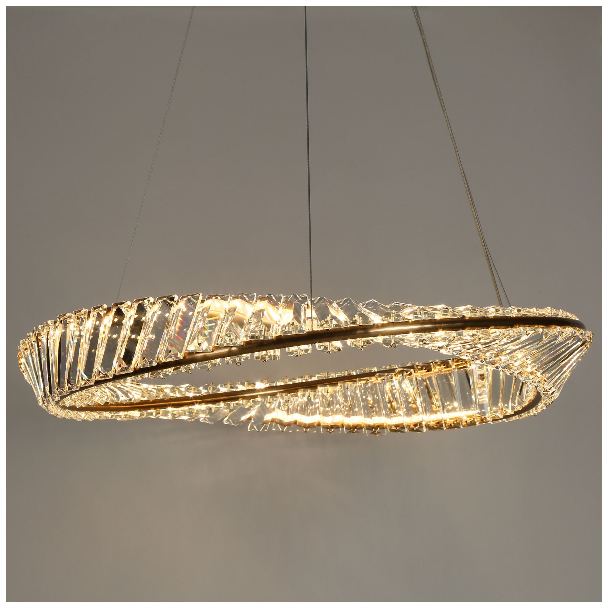Image 2 Ethel 1-Light LED Gold Chandelier - Made to Order more views