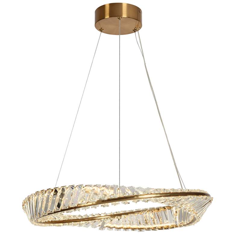 Image 1 Ethel 1-Light LED Gold Chandelier