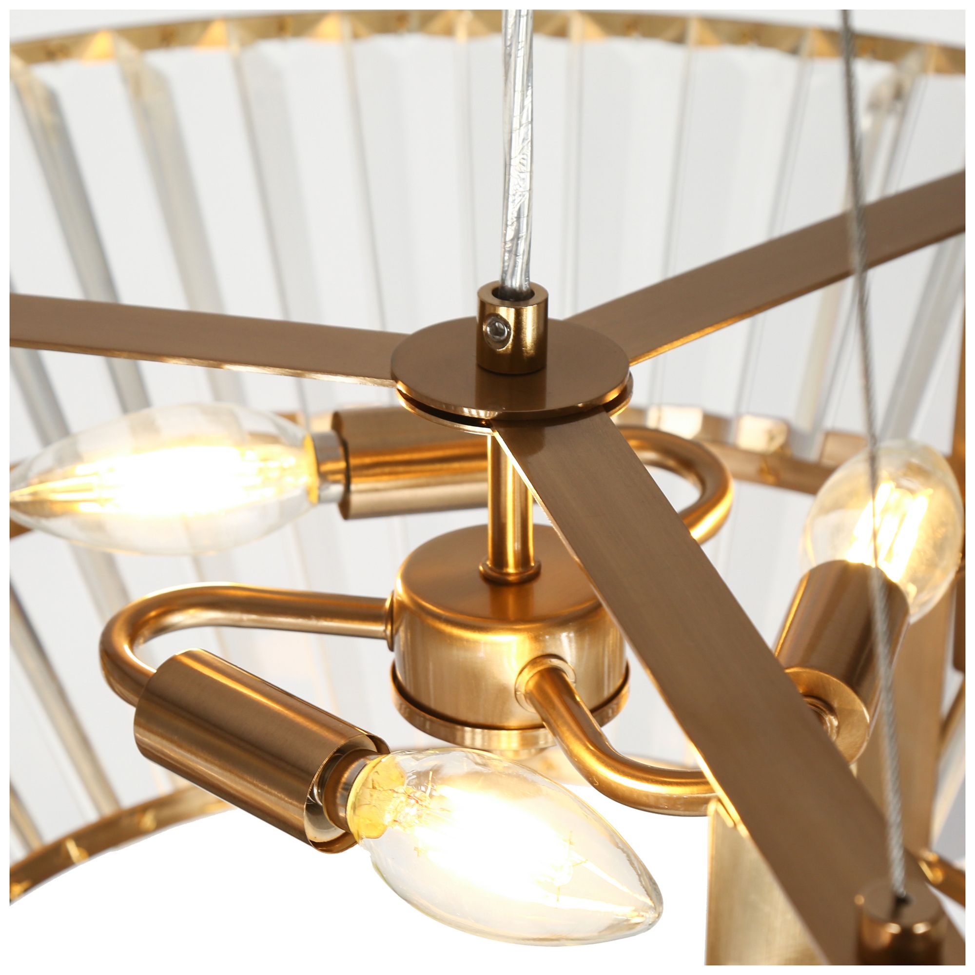 Image 3 Ethel 3-Light Crystal Chandelier more views