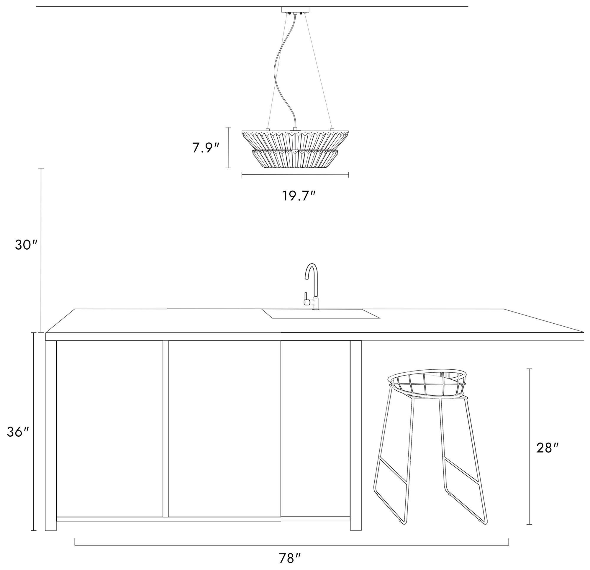 Image 5 Ethel 3-Light Crystal Chandelier more views