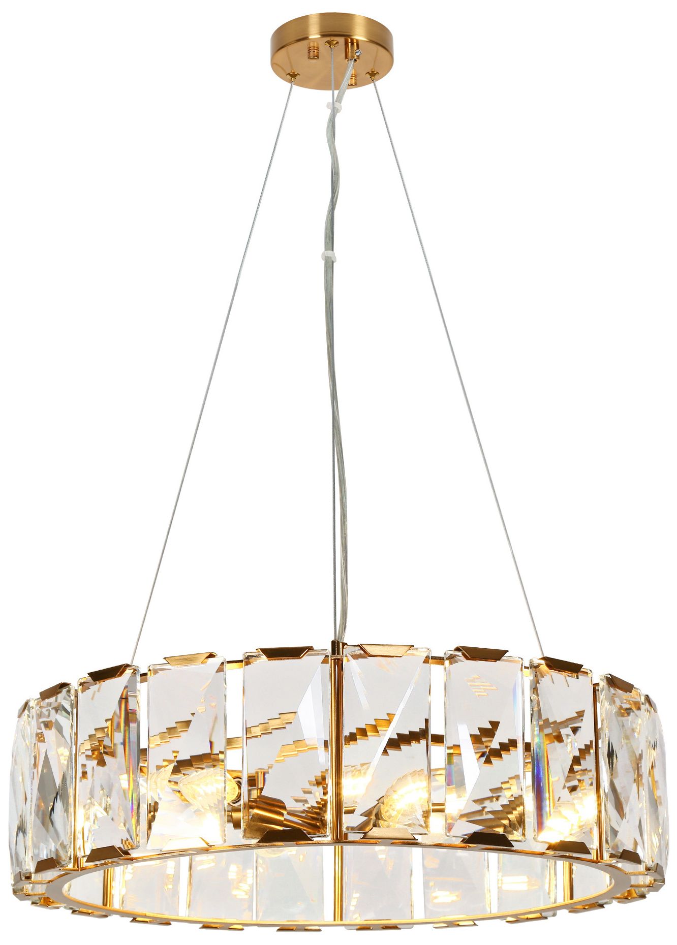 Ethel 6-Light Gold Crystal Chandelier - Made to Order