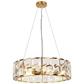 Image1 of Ethel 6-Light Gold Crystal Chandelier