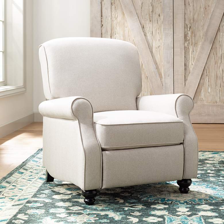 Image 1 Ethel Barley Herringbone Push Back Recliner Chair