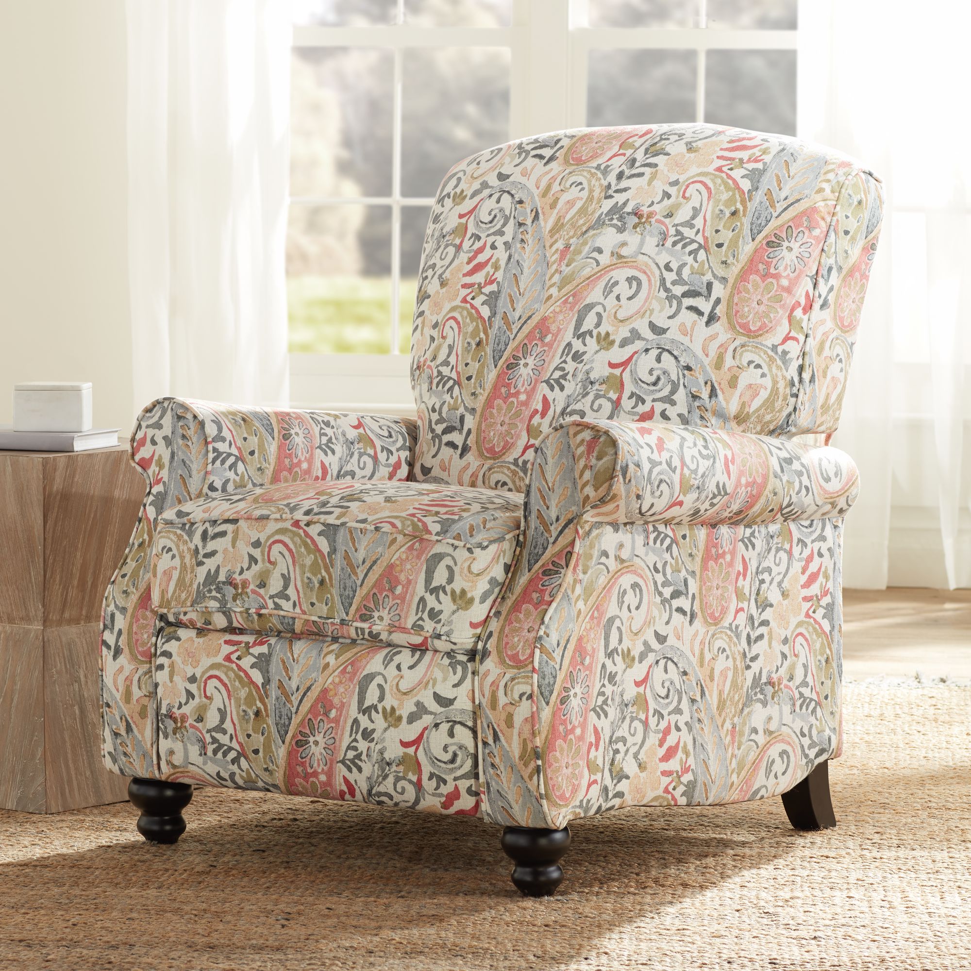 red paisley recliner