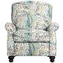 Ethel Skye Blue Paisley Push Back Recliner Chair