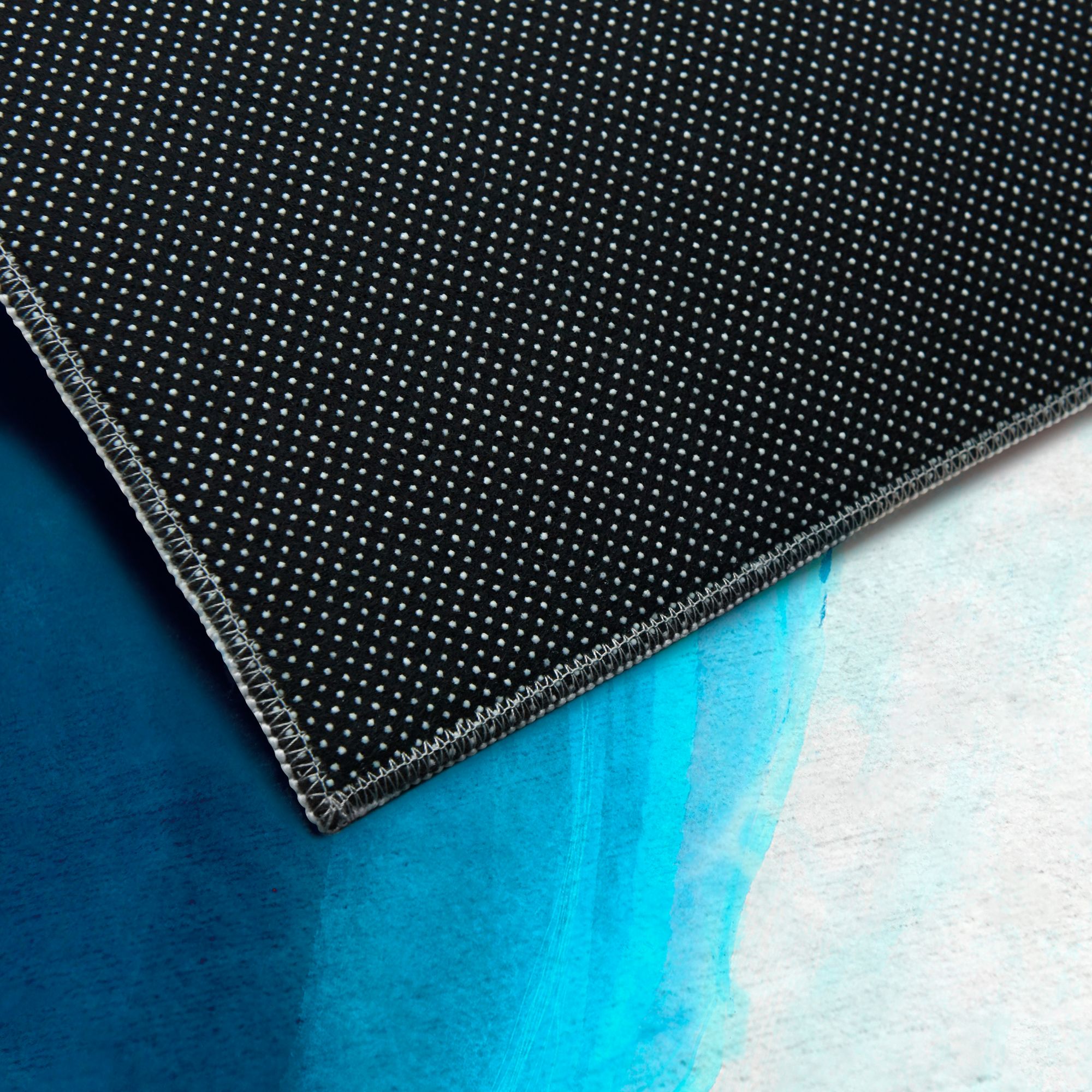 Image 4 Ethereal Iceberg Washable Abstract Art Area Rug size 8'x10' more views