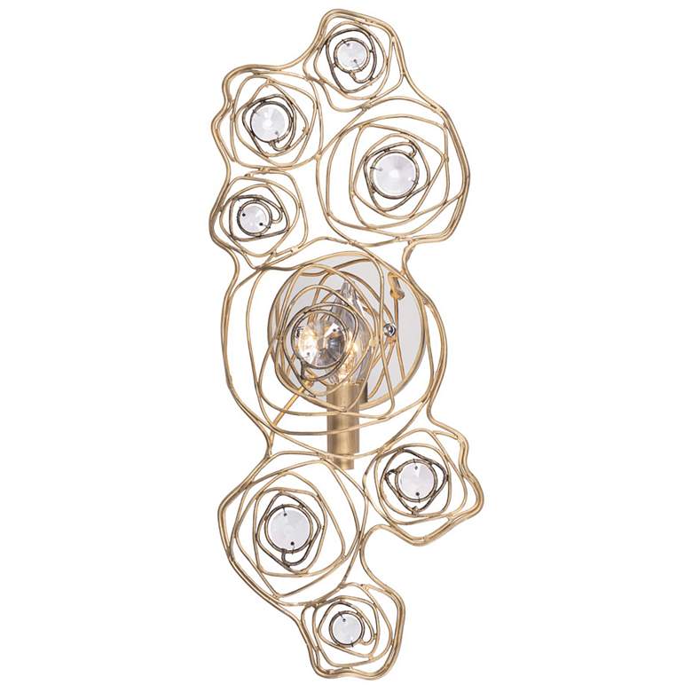 Image 1 Ethereal Rose 1-Lt Sconce - Havana Gold Ombre/Polished Stainless Accents